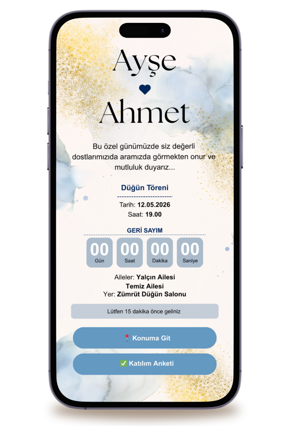 Art Dijital Davetiye +Karşılama Posteri Hediyeli