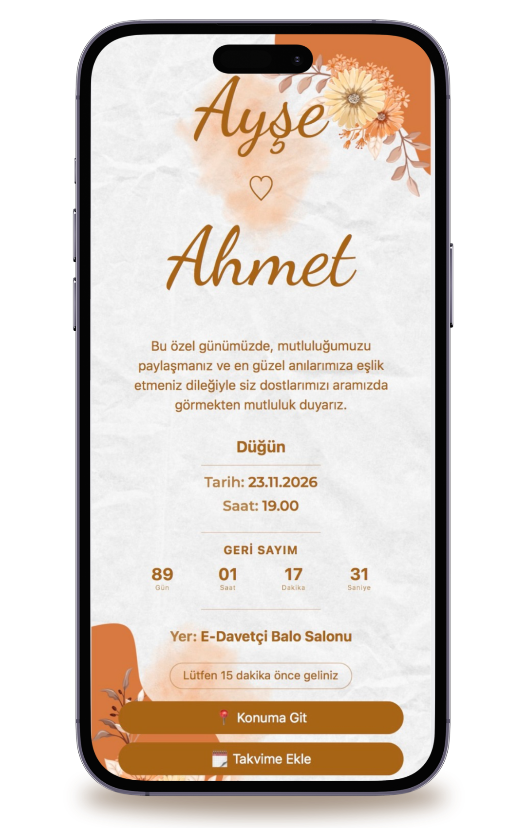 Aşk Dijital Davetiye