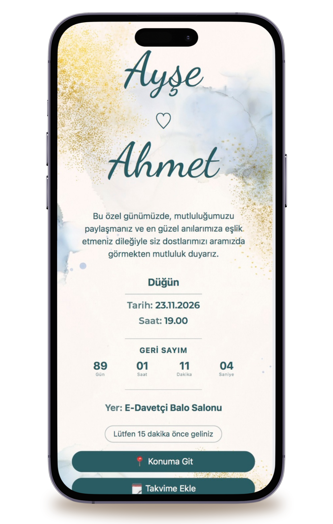 Suluboya Dijital Davetiye