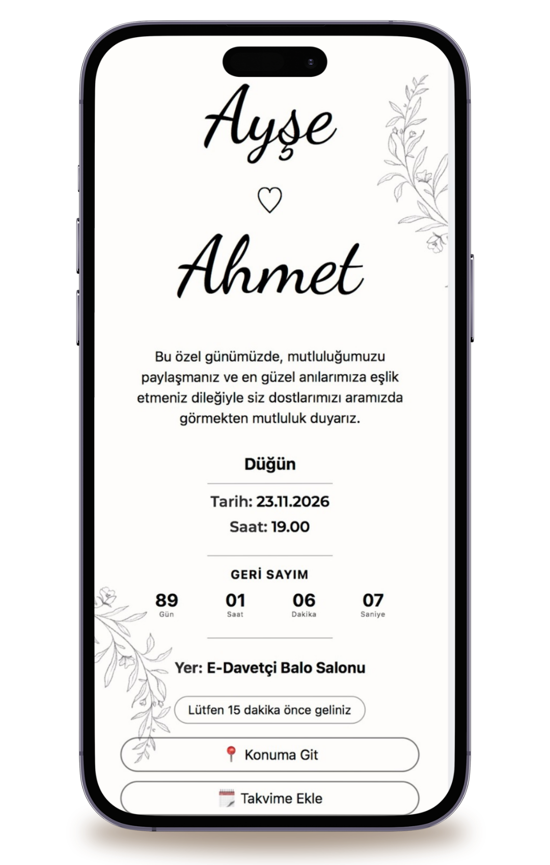 Hayal Dijital Davetiye