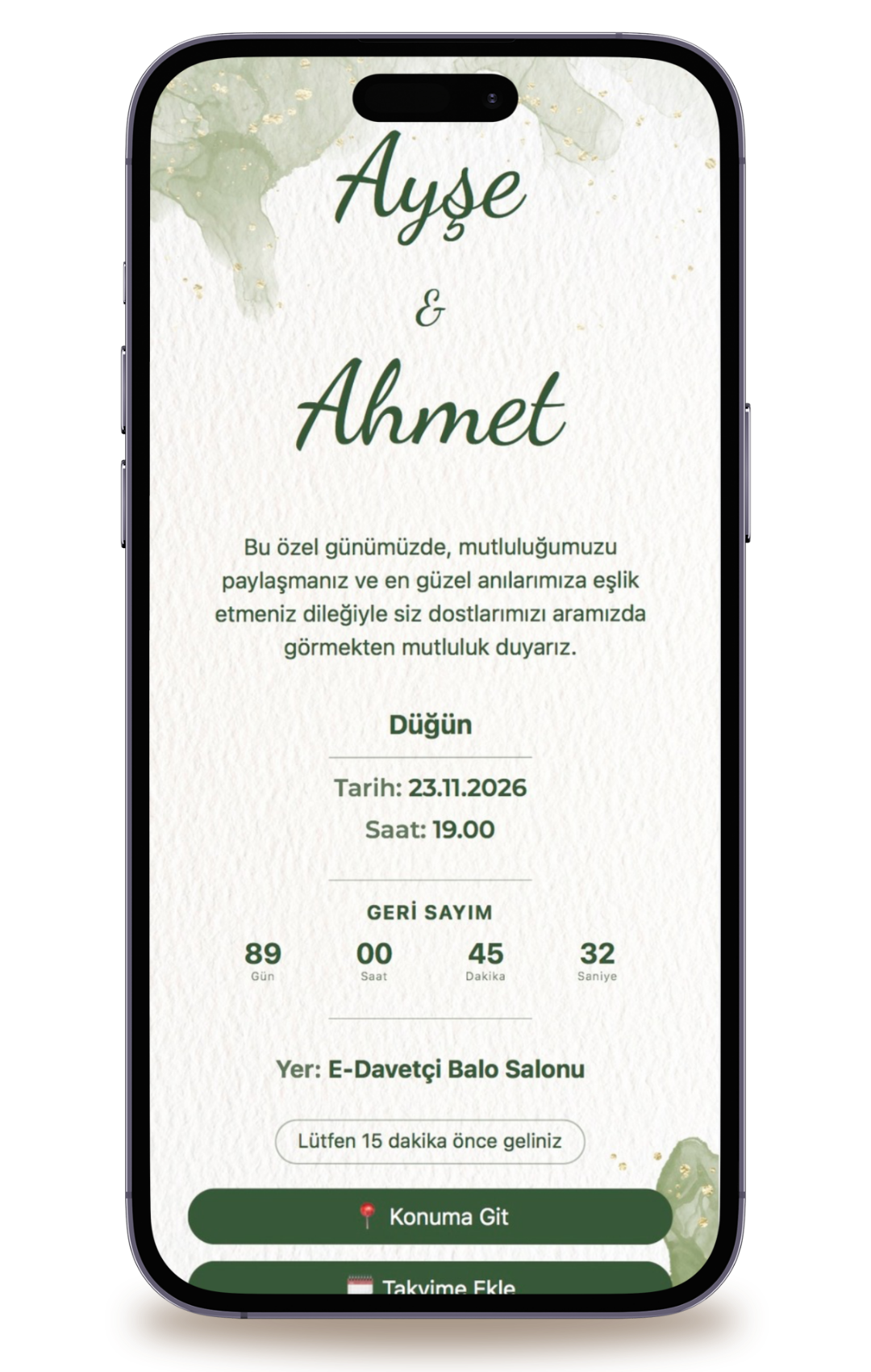 Derinlik Dijital Davetiye