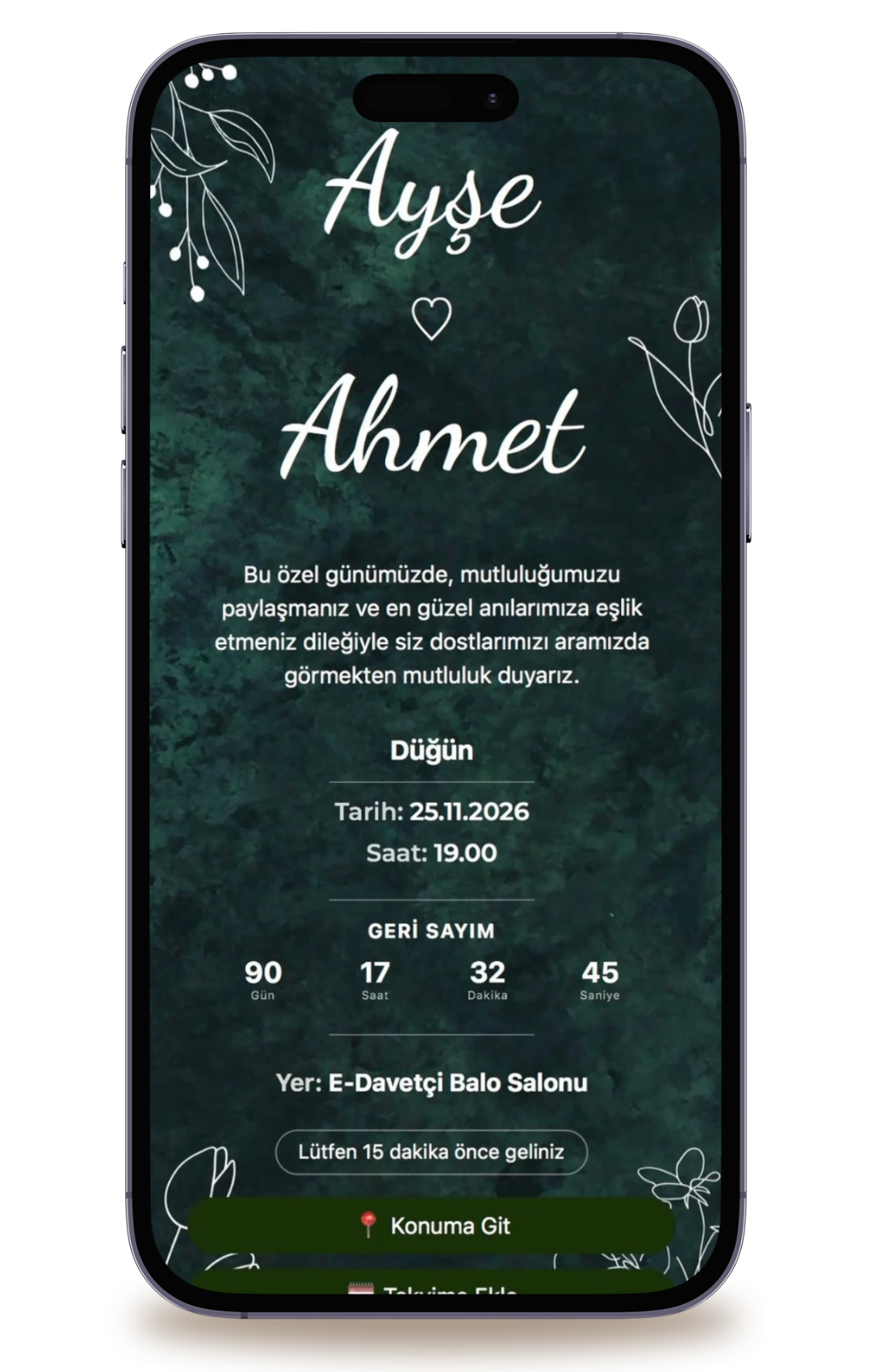 Zümrüt Dijital Davetiye