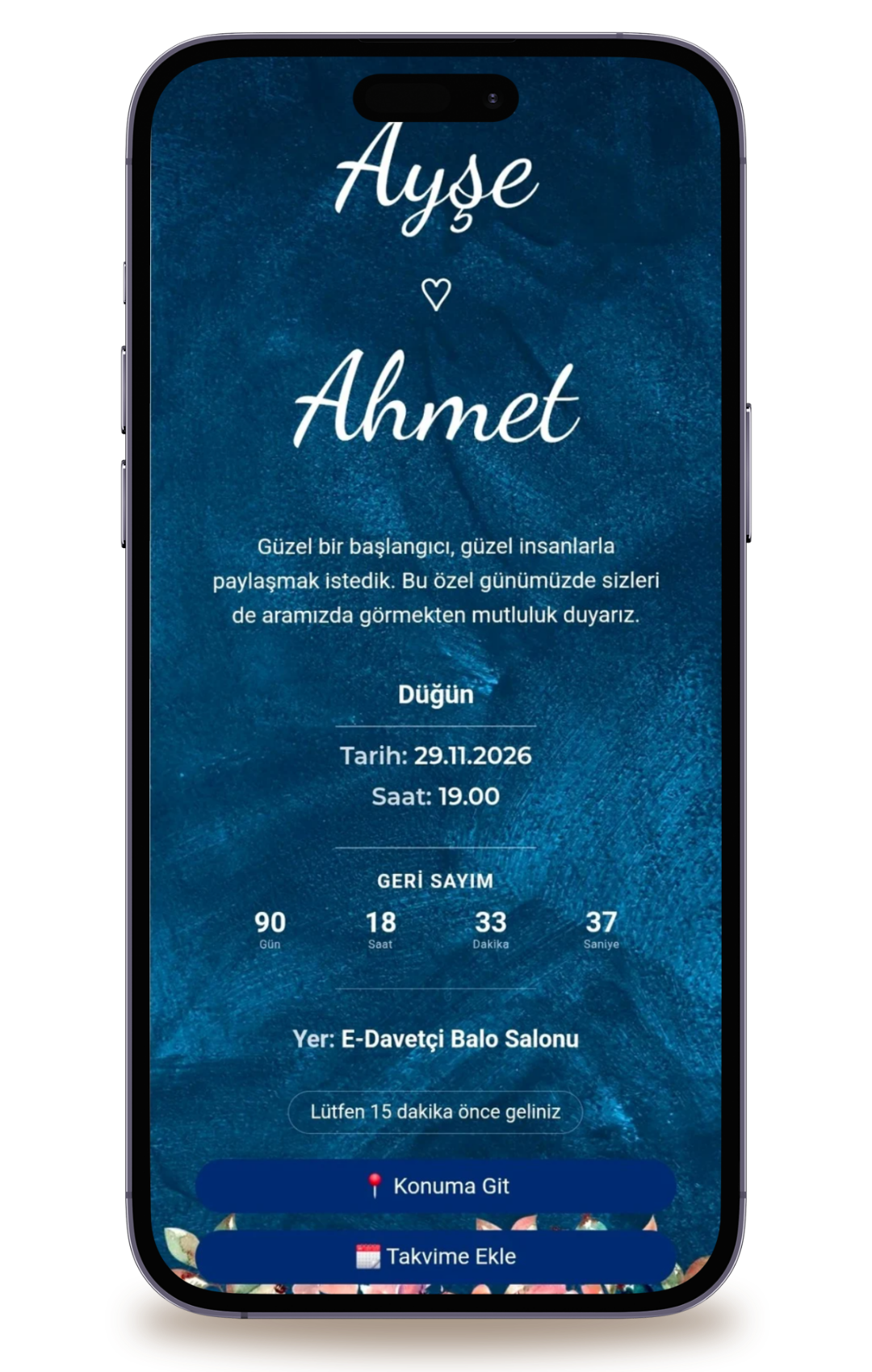 Arya - Modern Dijital Davetiye